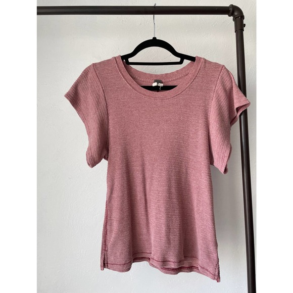 Free People Tops - Free People Thermal Flutter Crew Tee Sz L